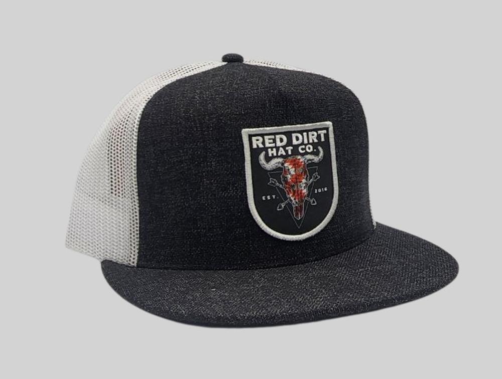 Red Dirt Hat Co Southwest Skull Heather Balck /Wht-RDHC299
