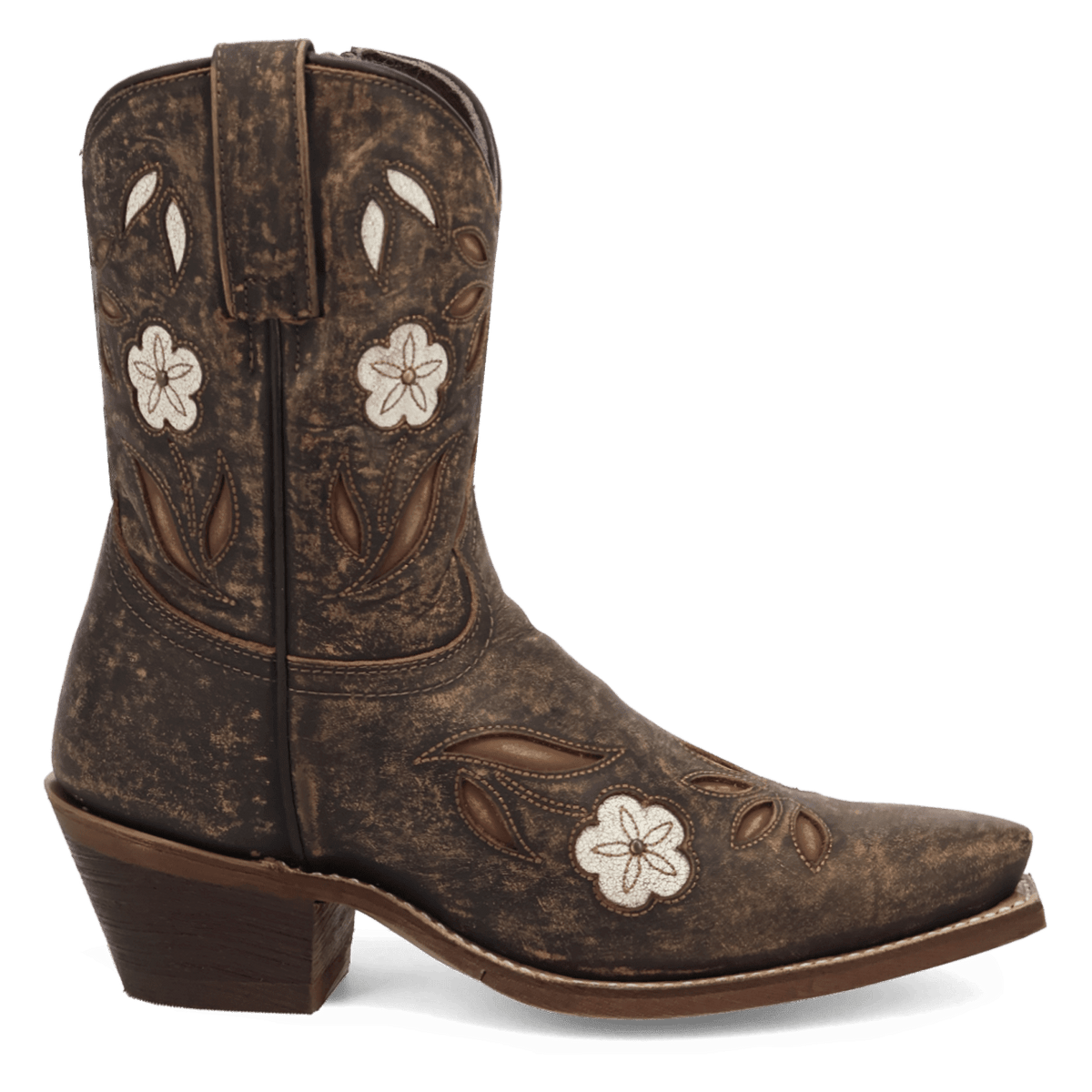Laredo Womens Wild Petal Leather Bootie-20088 - view 2