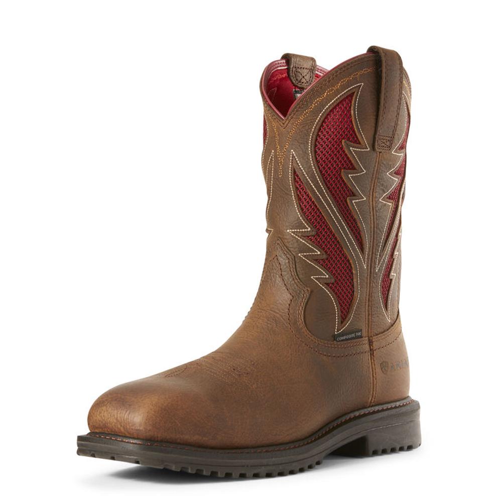 Ariat Mens Rigtek Ventek Brown Composite Toe Ryebrn-10027333