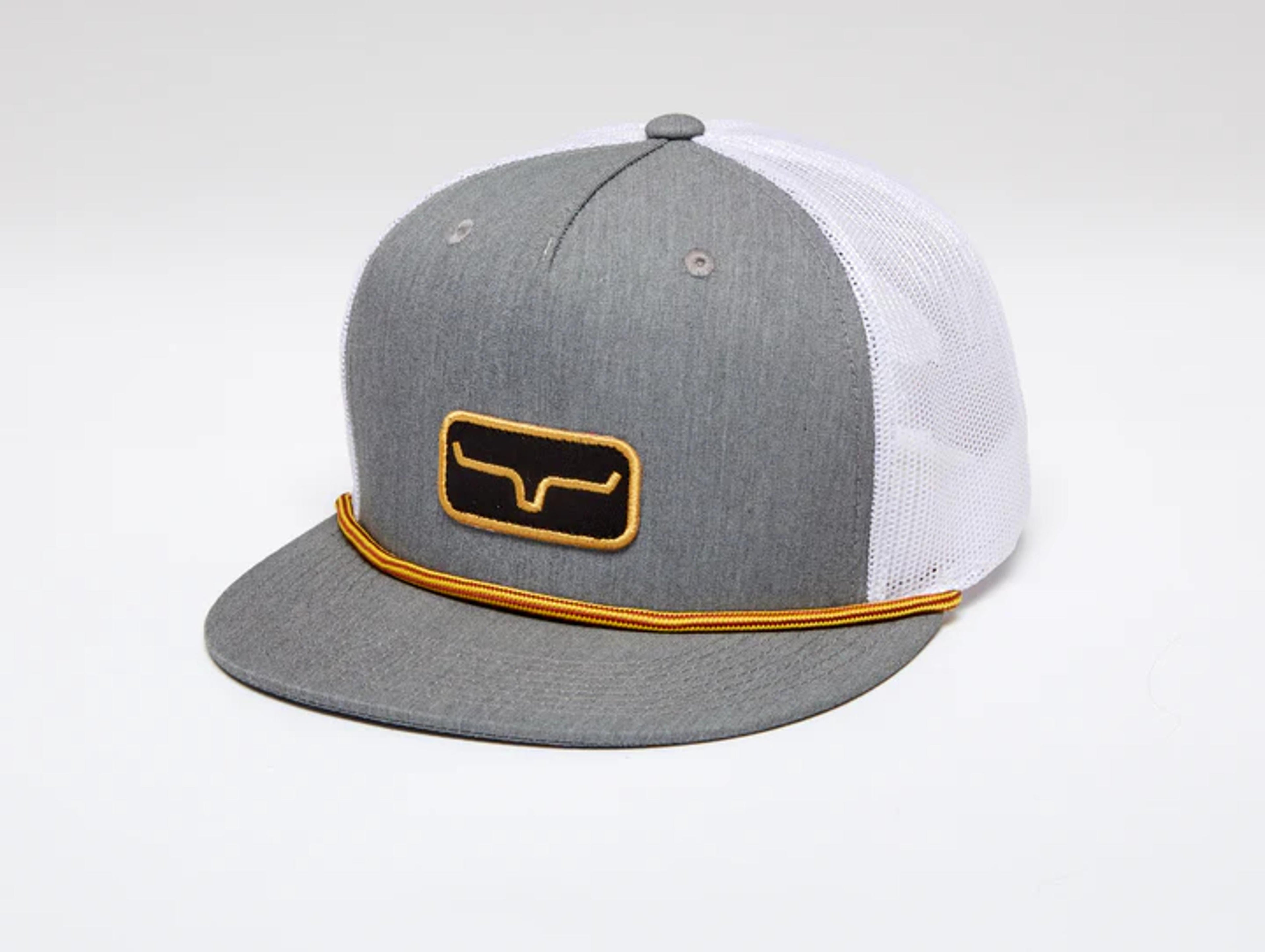 Kimes Ranch Workhard Trucker-Hat-Grey Heather-F22-202036