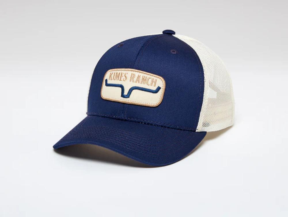 Kimes Ranch Rolling Trucker-Hat-Carbon Blue-F22-202050