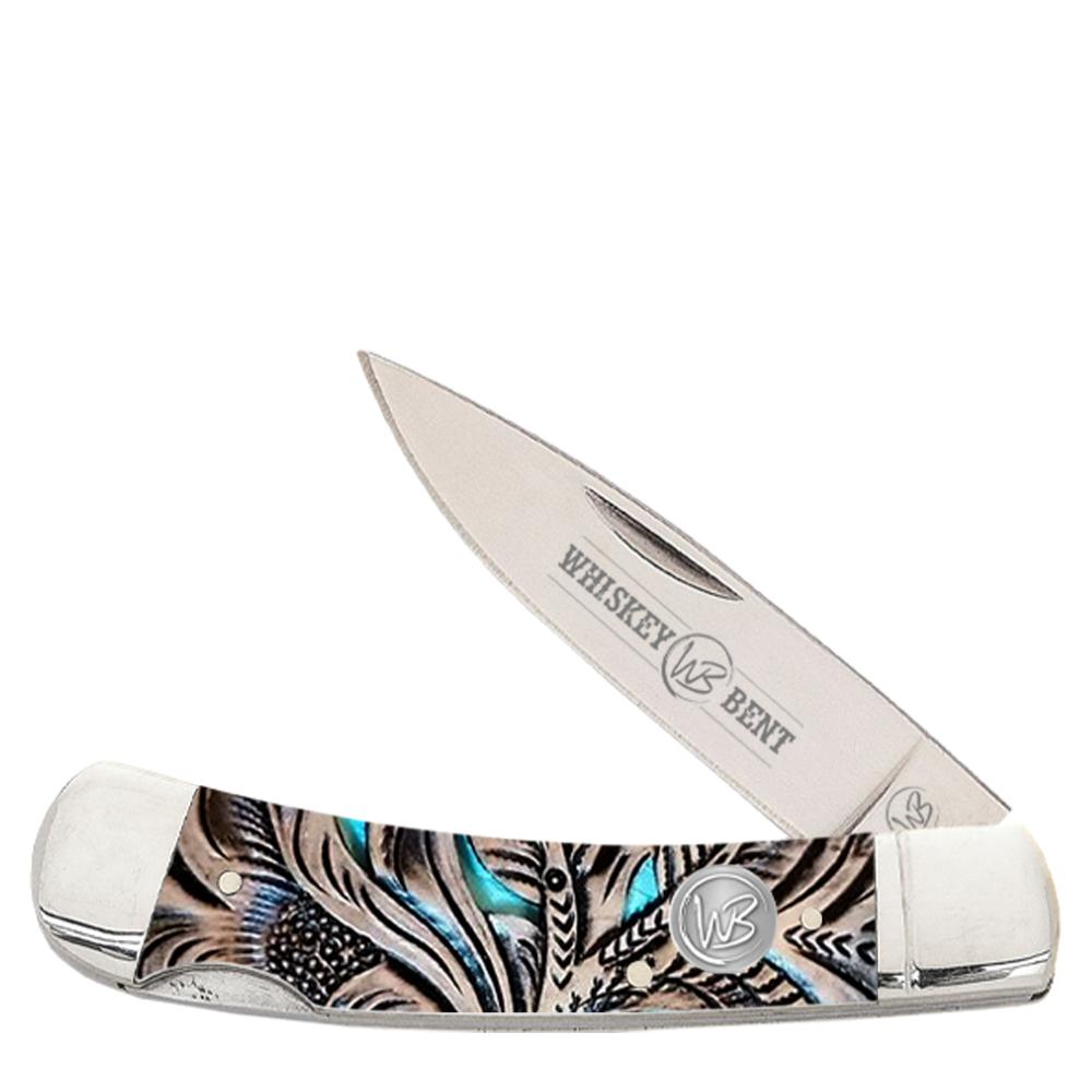 Whiskey Bent Hat Co Lock Blade Floal Turquoise-WB13-05