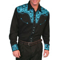 Scully Leather/Bny Floral Tooled Shoulders-P-634TUR