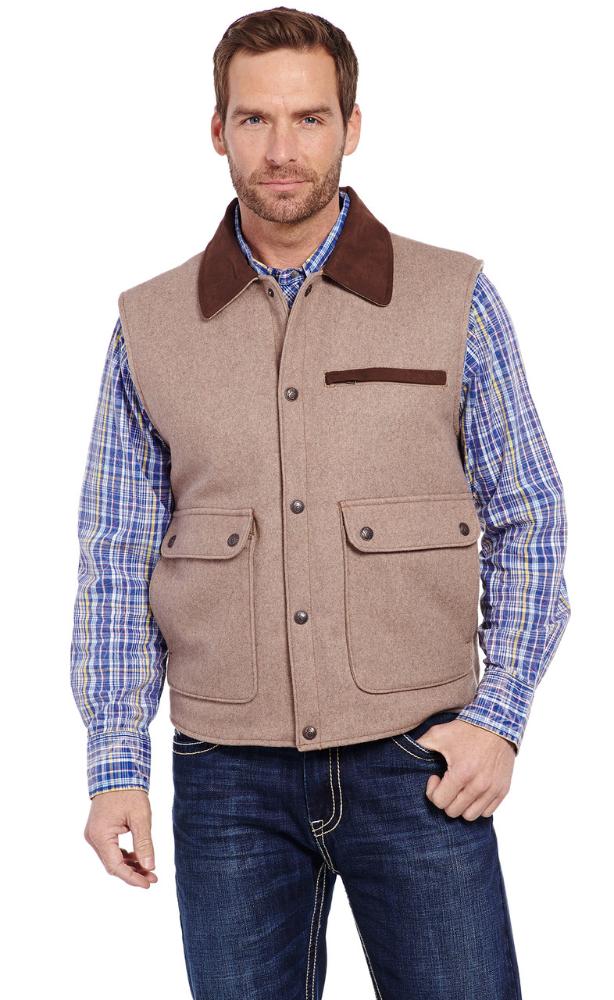Sidran-Cir.S/Criple C Ranchwear Wool Vest