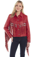 Sidran-Cir.S/Criple C Cardinal Red Fringe Coat
