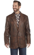 Sidran-Cir.S/Criple C Mens Western Leather Coat