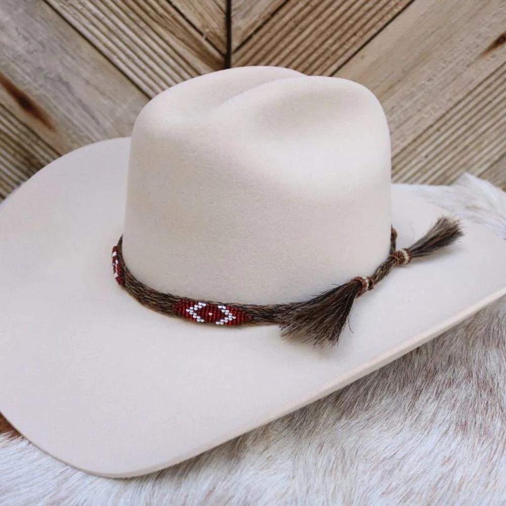 Willow Lane Hat Co Horsehair Beaded Hatband-WL-BHH01R
