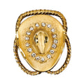 Western Express Inc Gold Hat Scarf Slide With Crystals-SS-8428-G