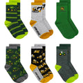 John Deere Jd Kids 6 Pk Crew Socks-JD384MULTI5