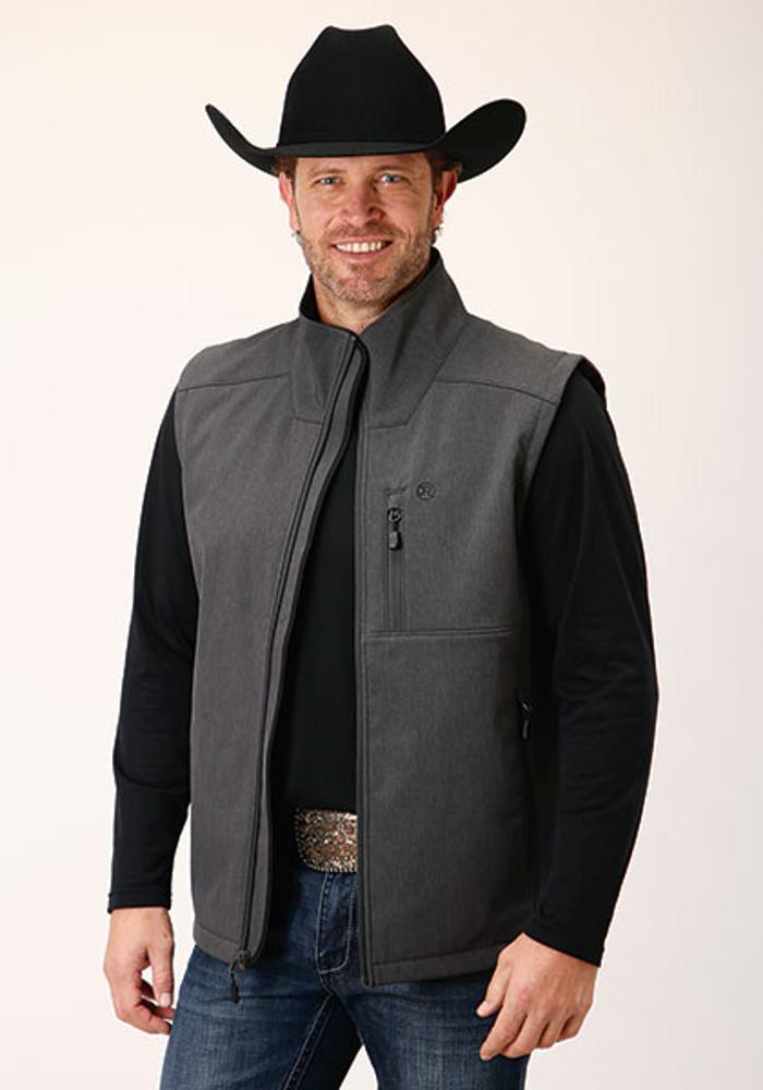 Roper Mens Rangegear Hi Tech Fleece Vest 616GY - Grey-97-782-616GY