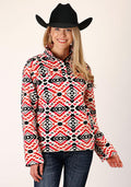 Roper Womens Polar Fleece Multi Aztec - Grey-98-250-6180GY