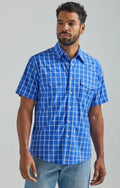 Wrangler Mens Western Shirt Snap Blue 4664-112324664