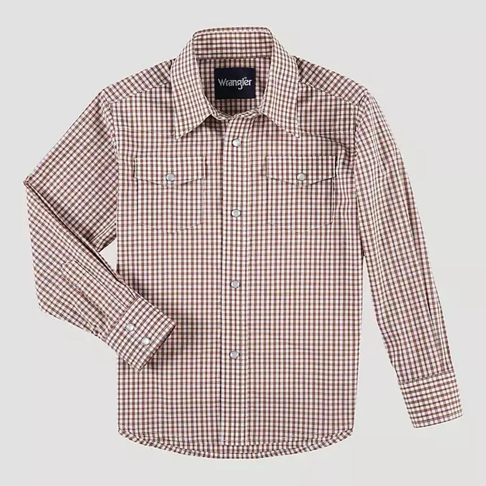 Wrangler Kids Shirts Brown-112324677