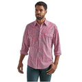Wrangler Mens Western Shirt Snap Red-112324688