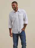 Wrangler Mens Rock 47 Shirt Snap White-112324826