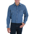 Wrangler Mens Denim Snap-stonewsh Blue-70127SW