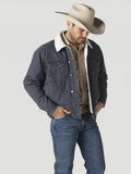 Wrangler Mens Sherpa Lined Denim Jacket Blue 56RT-74256RT