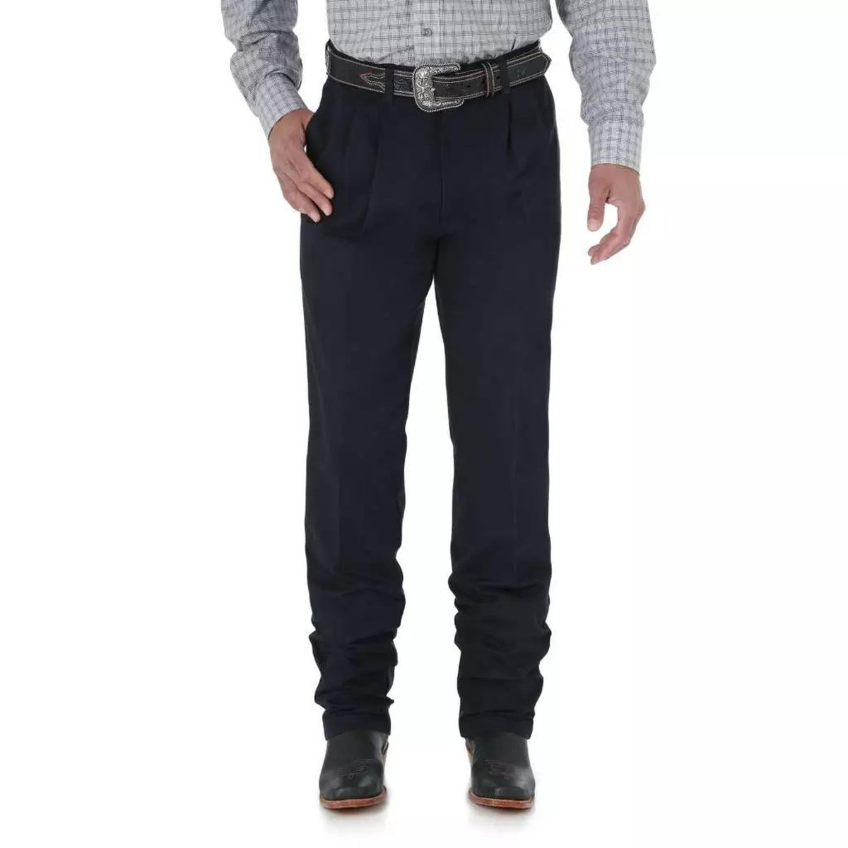Wrangler Mens Riata Navy Casual Pants-95NB