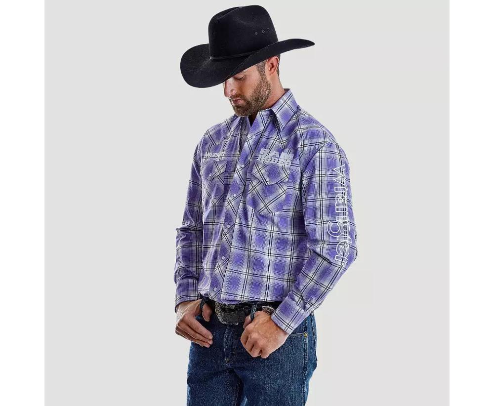 Wrangler Mens Logo Embroider Shirt-MP1322M