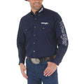 Wrangler Mens Logo Embroider Shirt Navy-MP2327N