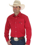 Wrangler Mens Red L/s Snap-MS70619