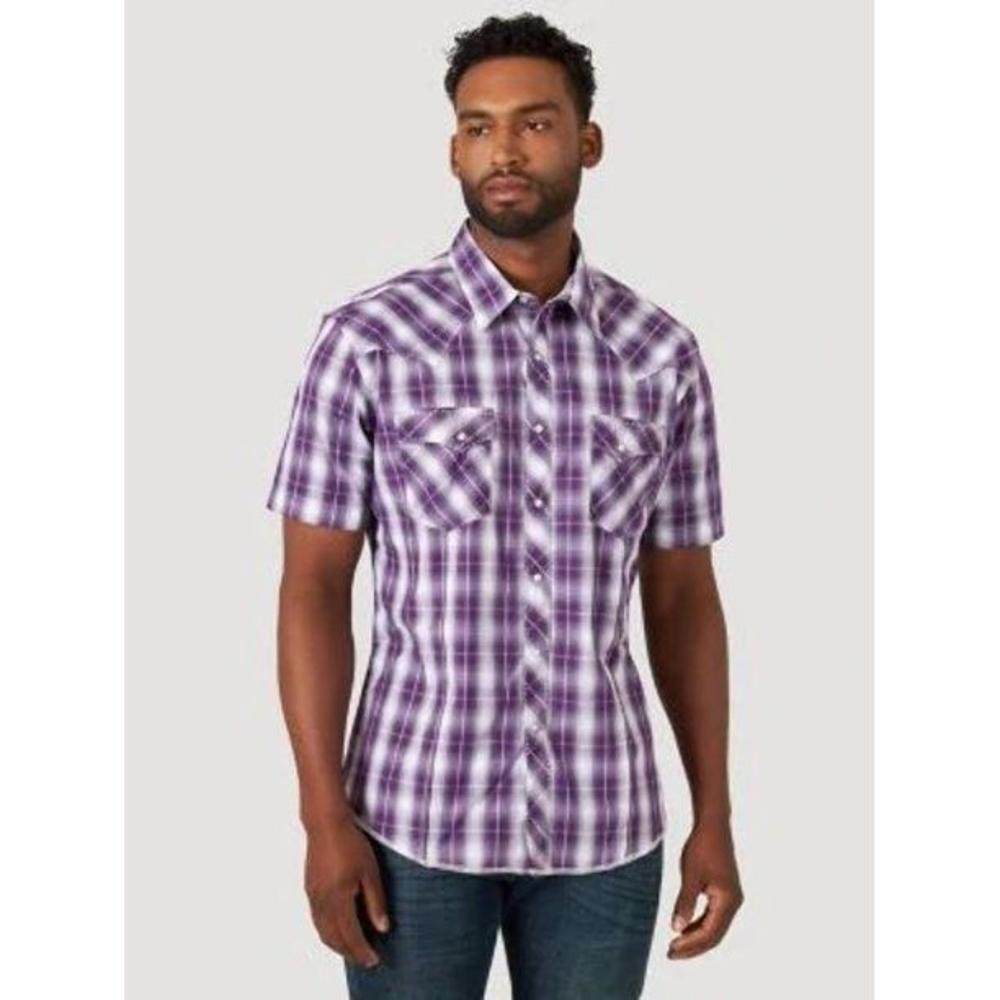 Wrangler Mens Fashion Snap Purple 347P-MVG347P