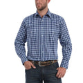 Wrangler Mens Wrinkle Resist Western Blue-MWR272B