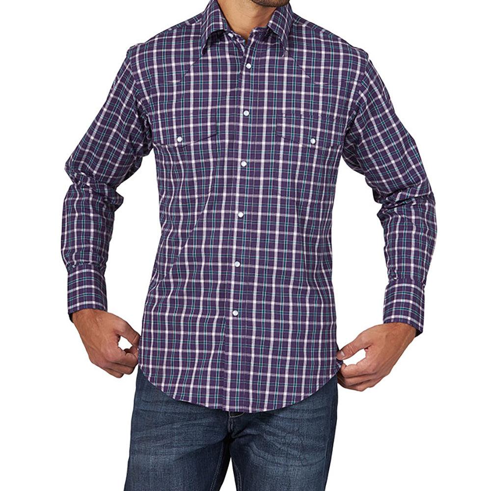 Wrangler Mens Wash And Wear Shirt 343M-MWR343M