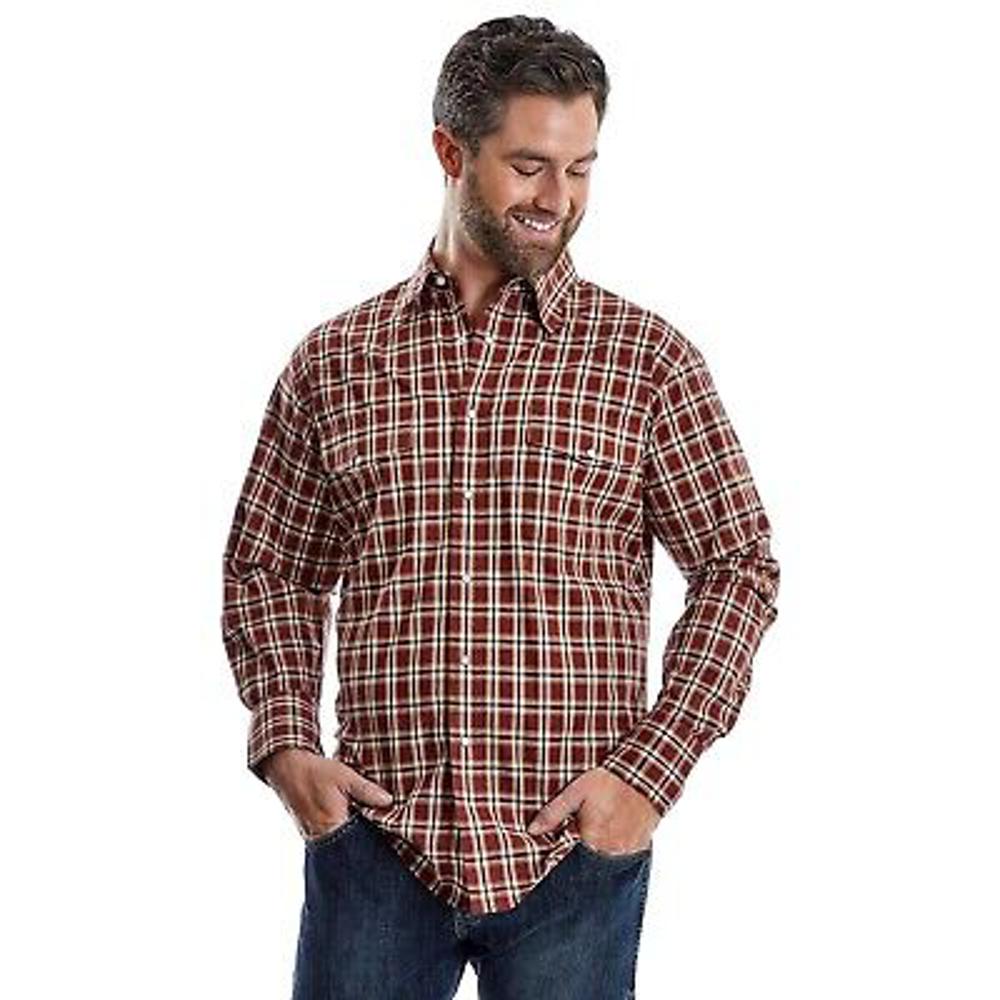 Wrangler Mens Wash And Wear Shirt 351M-MWR351M