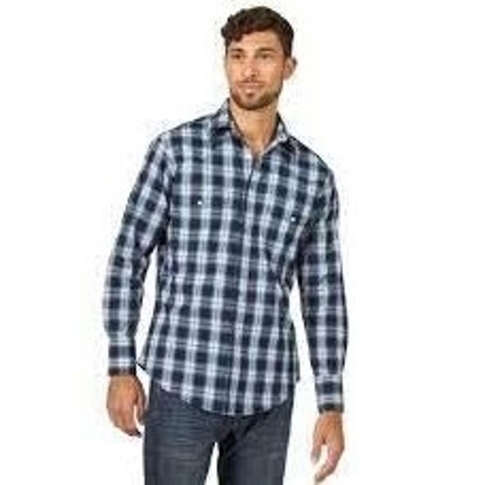Wrangler Mens Wash And Wear Shirt 352M-MWR352M