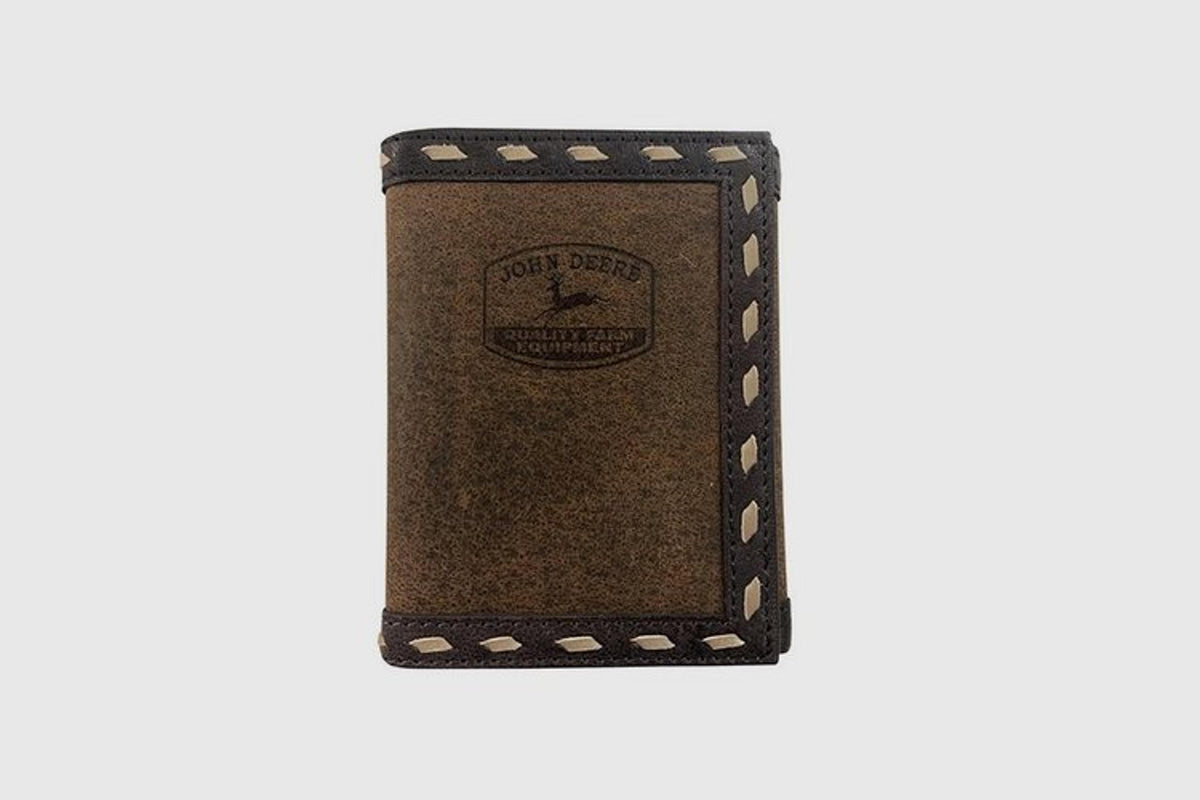 Gem-Dandy John Deere Trifold Brown Wallet-4111000-244