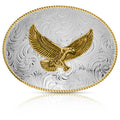 Montana Silversmiths Extra Large Oval Engraved Eagle Buckle-2118-697