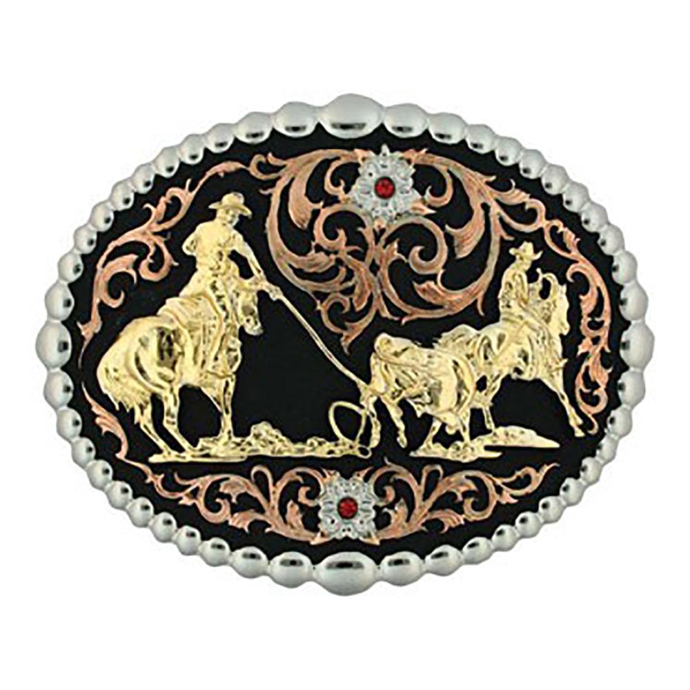 Montana Silversmiths Tri Color Team Roper Buckle-60969