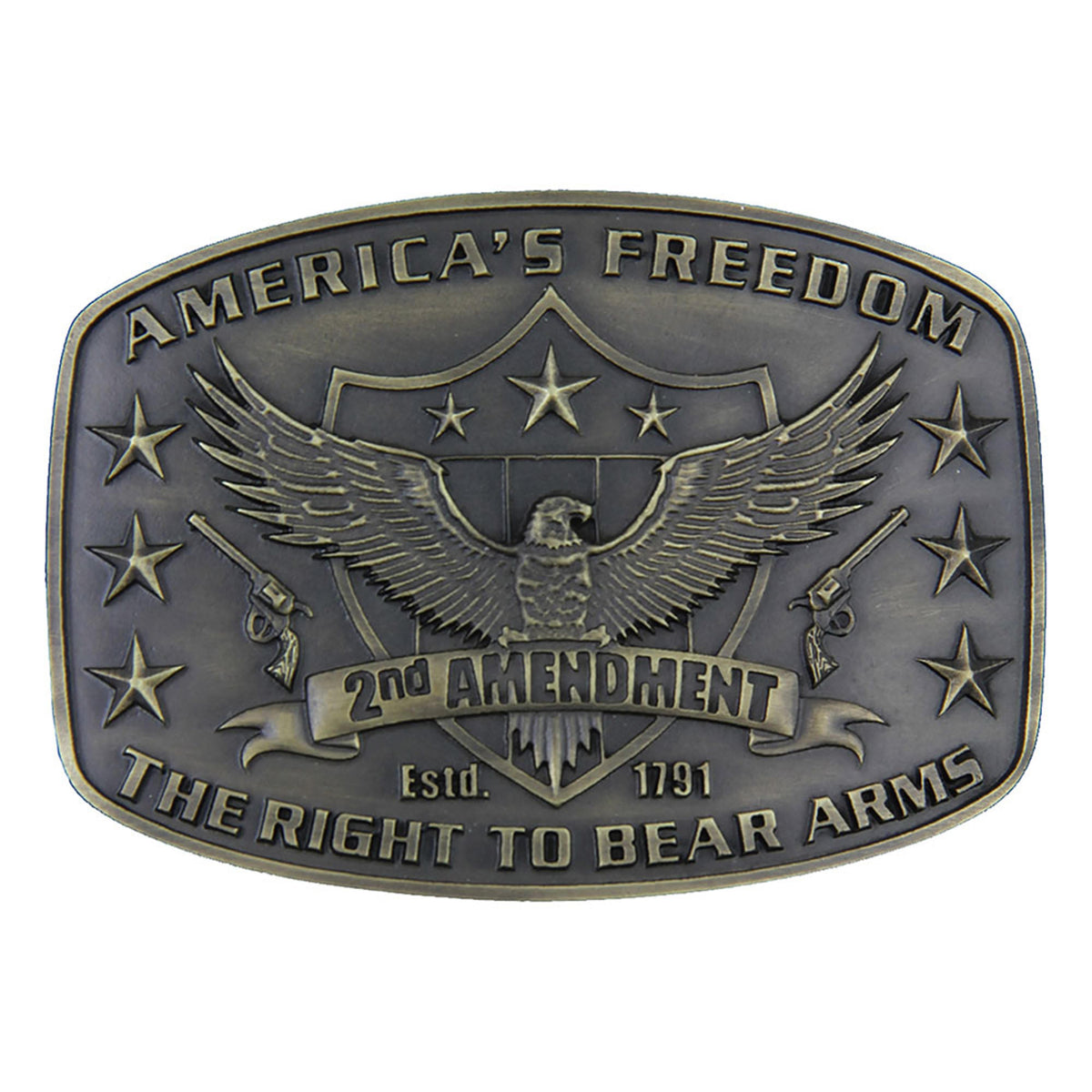 Montana Silversmiths 2nd Amendment Heritage Attitude Buckle-A272