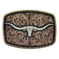 Montana Silversmiths Tri-Color Texas Longhorn Buckle-A711