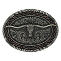 Montana Silversmiths Two Toned Longhorn Buckle-A742