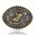 Montana Silversmiths Pain Is Temporary Bull Riding Buckle-A829