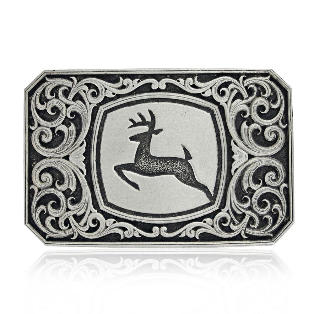 Montana Silversmiths John Deere Filigree Buckle-A847JDS