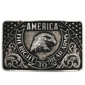 Montana Silversmiths Eagle Arms Patriotic Belt Buckle-A878