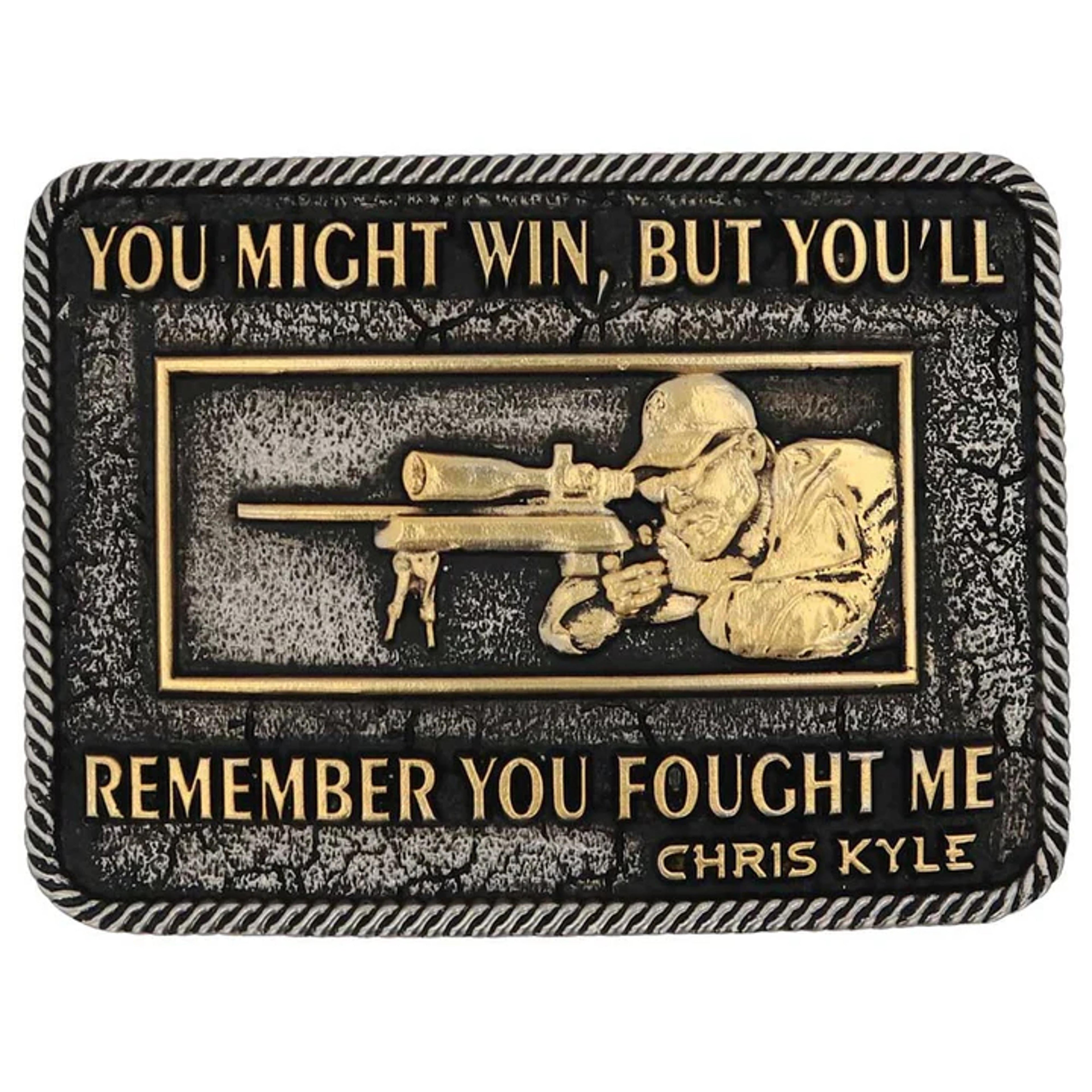Montana Silversmiths Youll Rember, Chis Kyle Buckle-A897CK