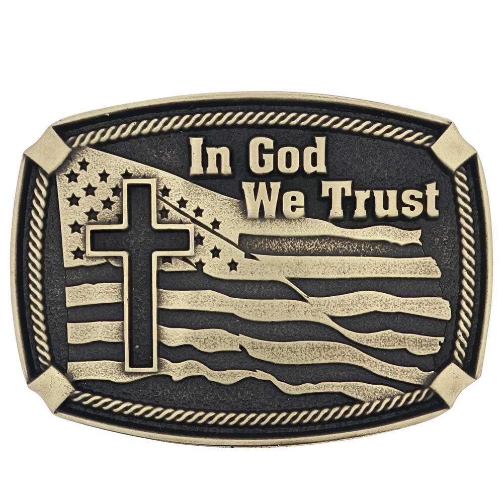 Montana Silversmiths In God We Trust Buckle-A934