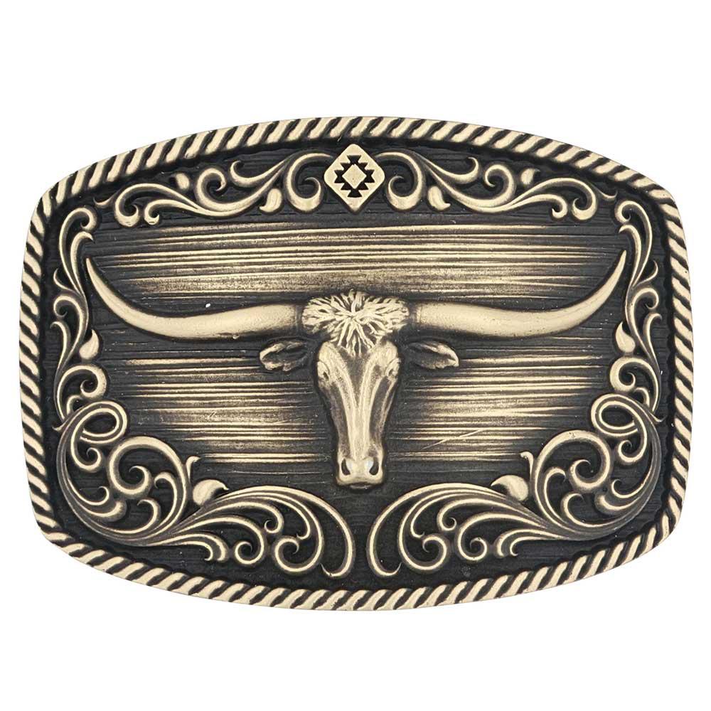 Montana Silversmiths Longhorn Legend Heritage Buckle-A973C