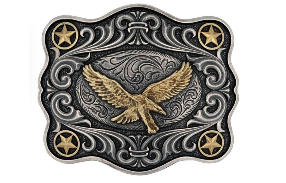 Montana Silversmiths Soaring High American Eagle Buckle-A976P