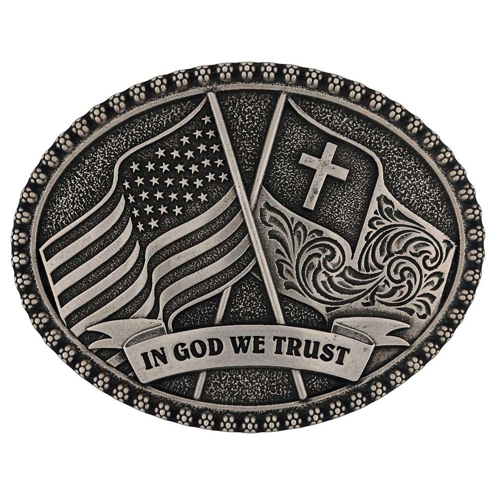 Montana Silversmiths We Trust Buckle-A992S
