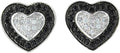 Montana Silversmiths Earrings-Blk Andczheartinhrt-ER3028