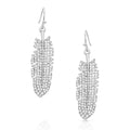 Montana Silversmiths Shimmering Feather Earrings-ER3374CZ