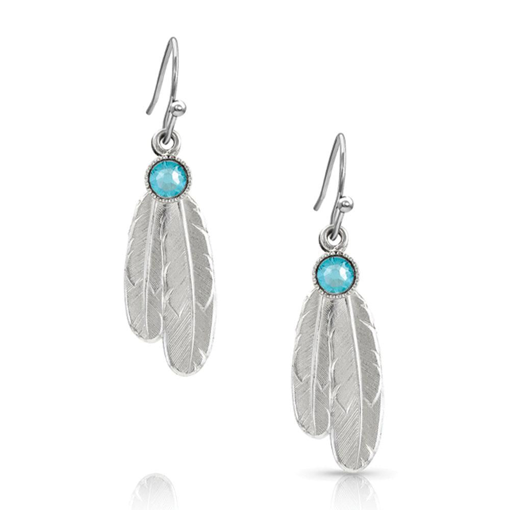 Montana Silversmiths Gift Of Freedom Fether Earrings-ER3712LTQ