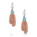 Montana Silversmiths Gift Of Rose Gold Freedom Feathers Earrings-ER3712RG