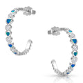 Montana Silversmiths River Of Lights Hearts Hoop Earrings-ER4324