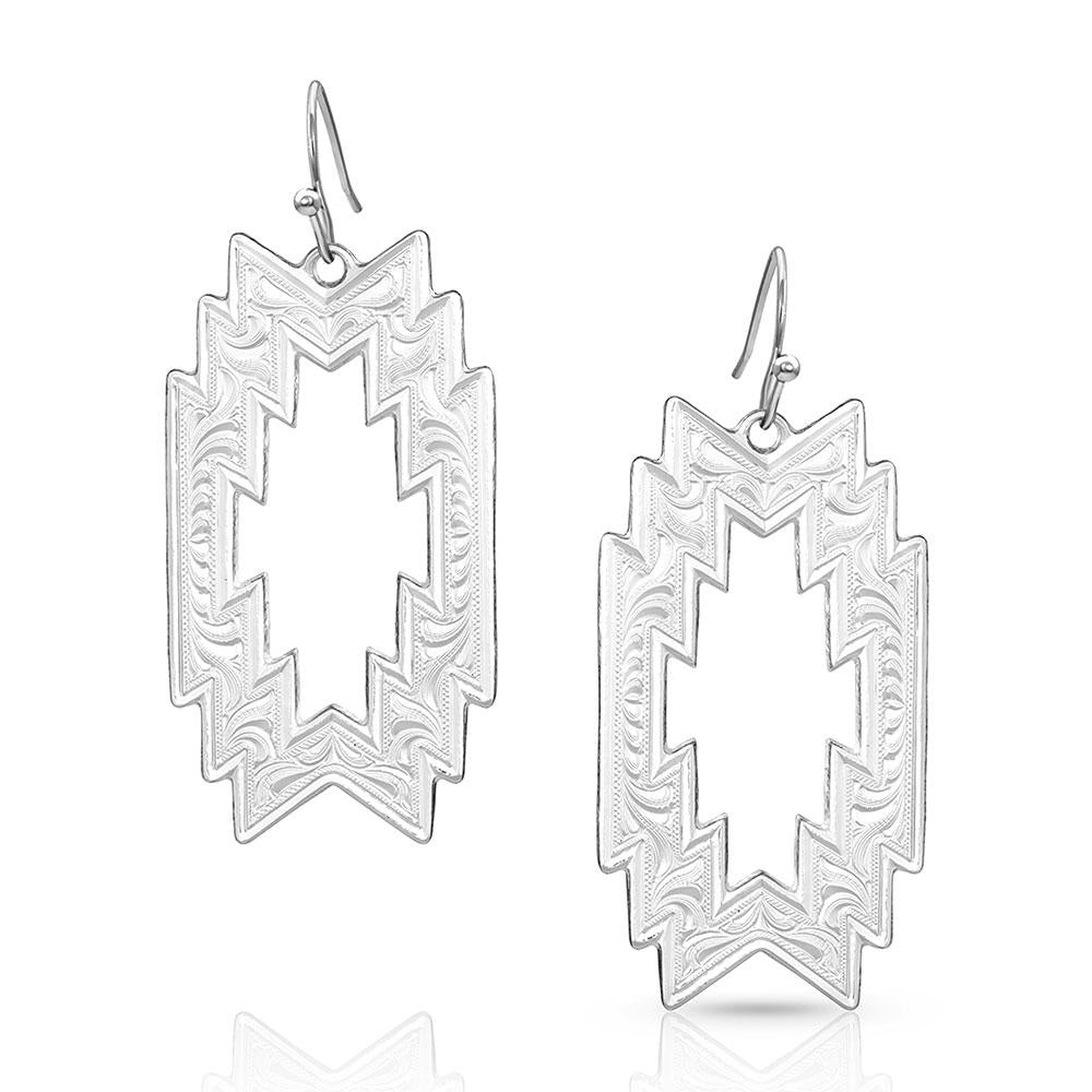 Montana Silversmiths Thunderstorm Geometric Earrings-ER4700